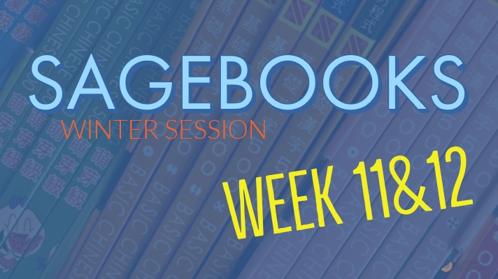 Sagebooks Winter Session: Weeks 11&12