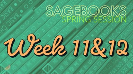 Sagebooks Spring 2019 Session: Week 11&12